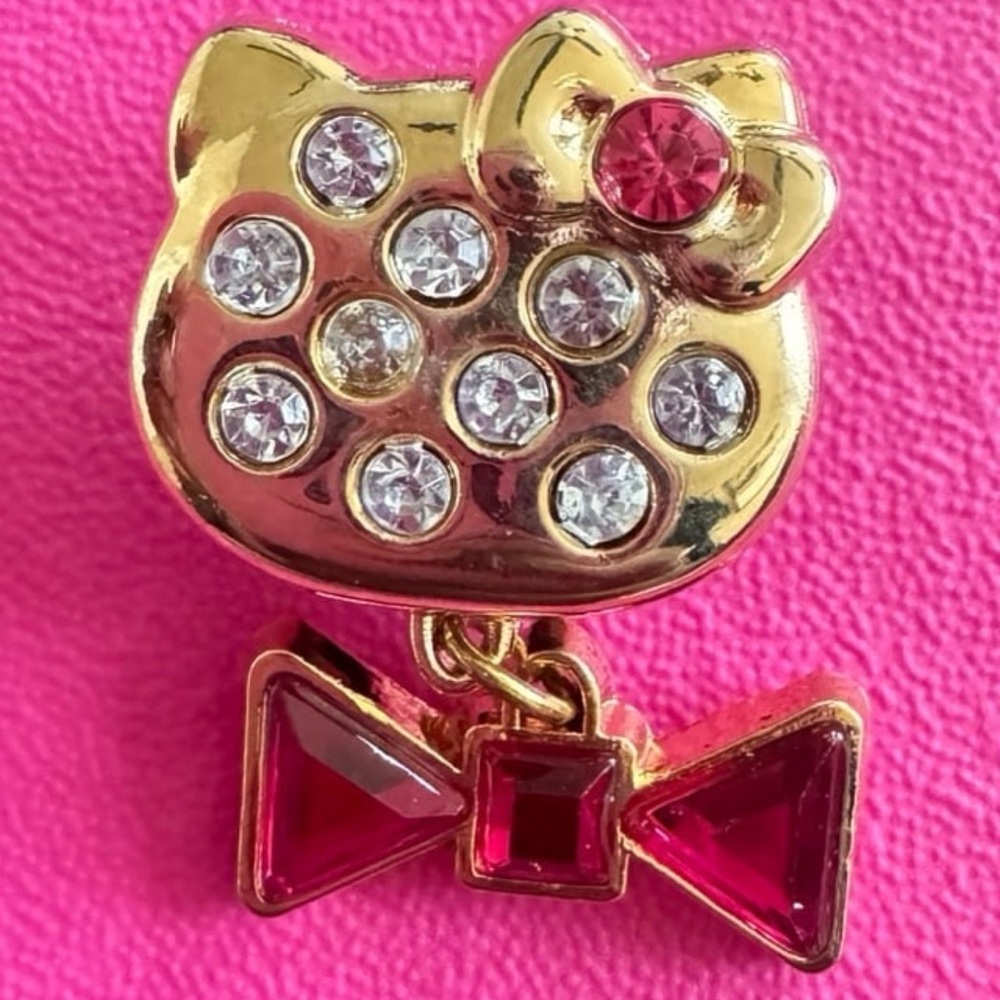 Metal Hello Kitty Croc Charm Jibbitz (1) GOLD